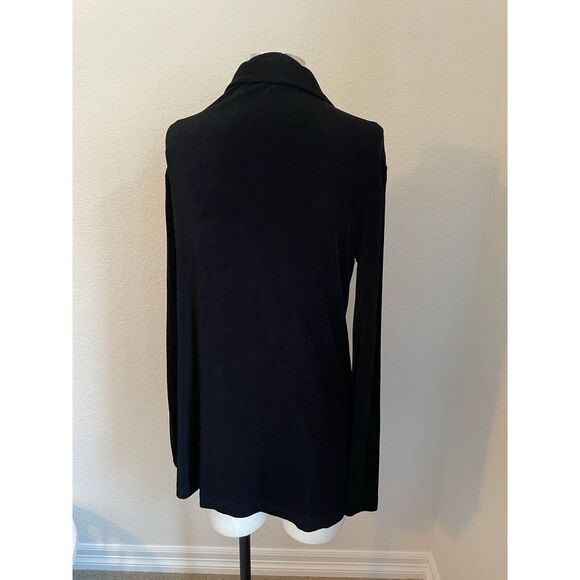 French Laundry Long Collared Draped Cardigans Textured Single Clasp Stretchy - Picture 4 of 6
